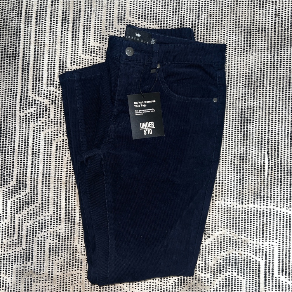 Navy Stretch Cord 5 Pocket Pants from Under 510